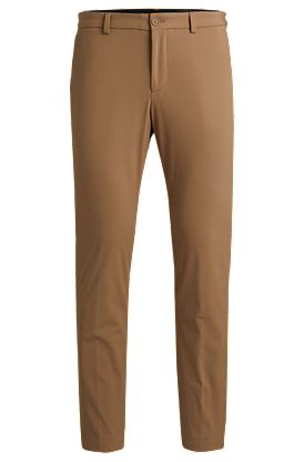 Pantalones slim fit de punto técnico elástico