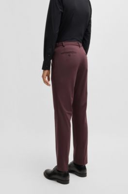 Pantalon Slim en jersey stretch performant, Rouge clair