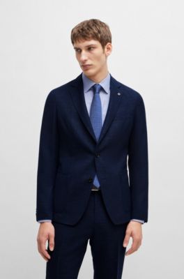 HUGO BOSS ダークブルー テーラードジャケット HUGO BOSS ダークブルー テーラードジャケット BOSS - リラックス