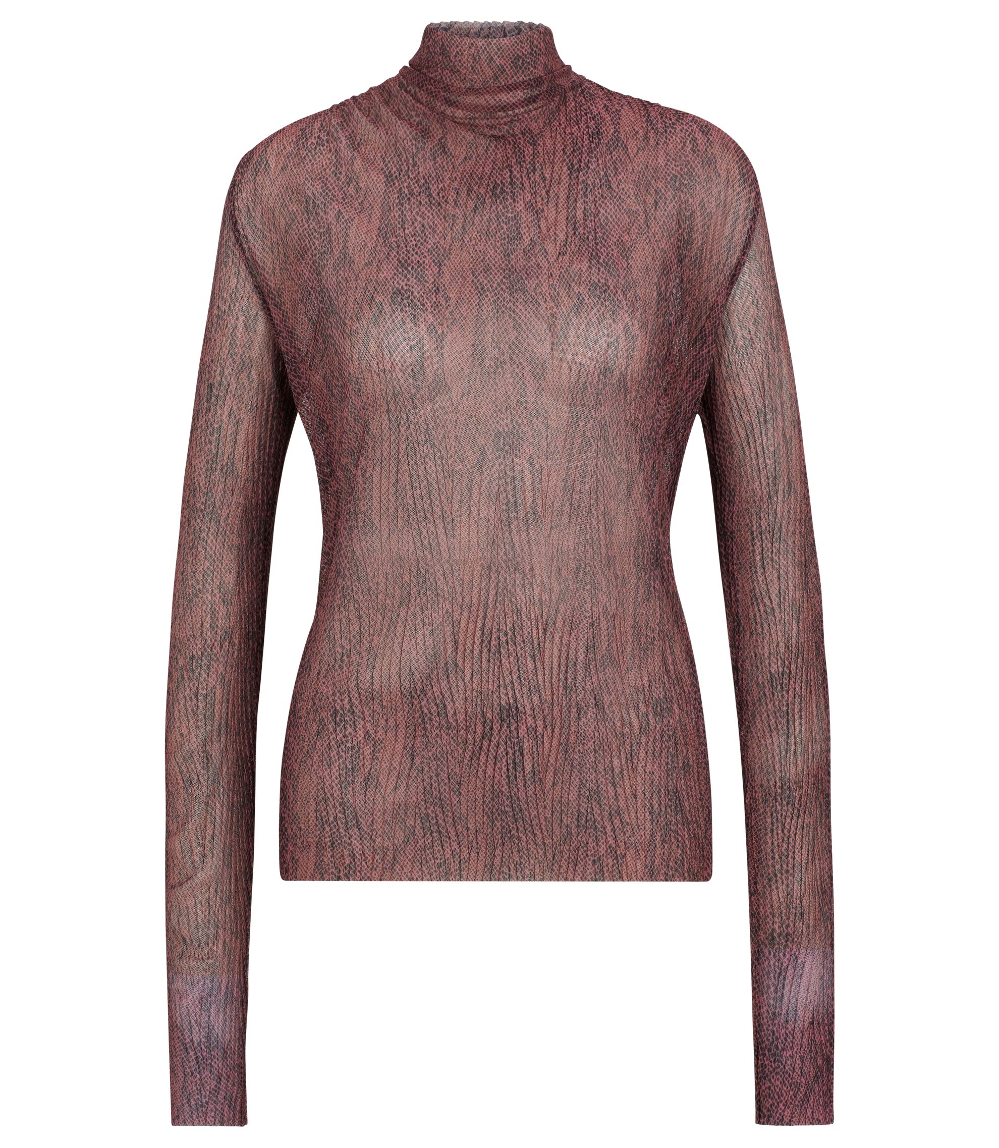 トップス TULLE COMBI SWITCHING HIGH NECK T TULLE COMBI SWITCHING