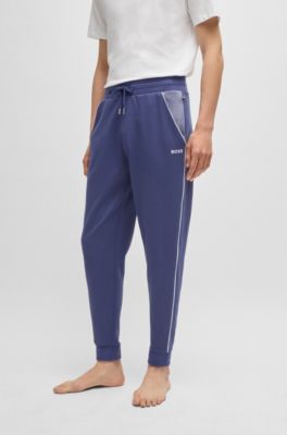 Tracksuit bottoms with contrast piping, Dark Blue