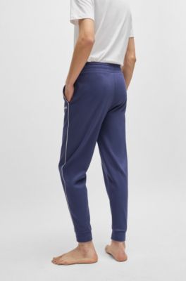 Tracksuit bottoms with contrast piping, Dark Blue