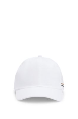 Gorra repelente al agua BOSS x Matteo Berrettini con detalles de la marca, Blanco