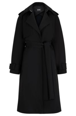 BOSS THE CHANGE regular fit trench coat Black