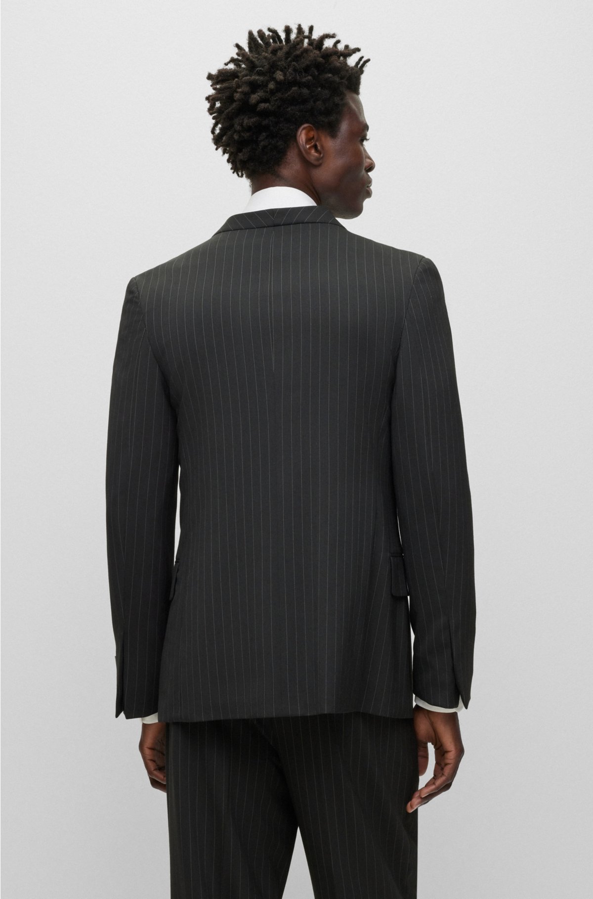 BOSS - Regular-fit, wool-blend pinstriped blazer