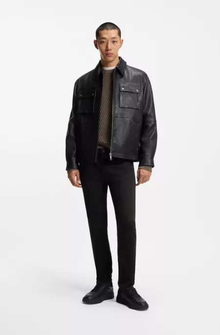 Extra-slim-fit jeans in ultra-black stretch denim