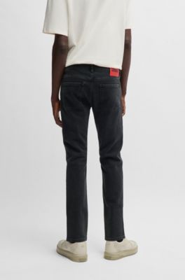 HUGO - Extra-slim-fit jeans in black soft-touch denim - Black