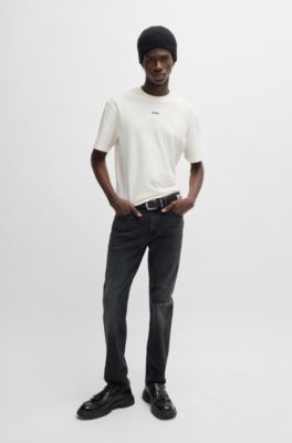 Slim-fit jeans in black stretch denim, Black