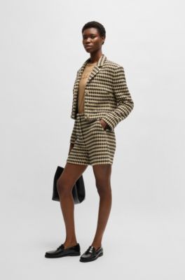 T-shirt en coton merceris&eacute; avec logo, Beige