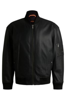 Hugo boss jips 5 leather jacket sales