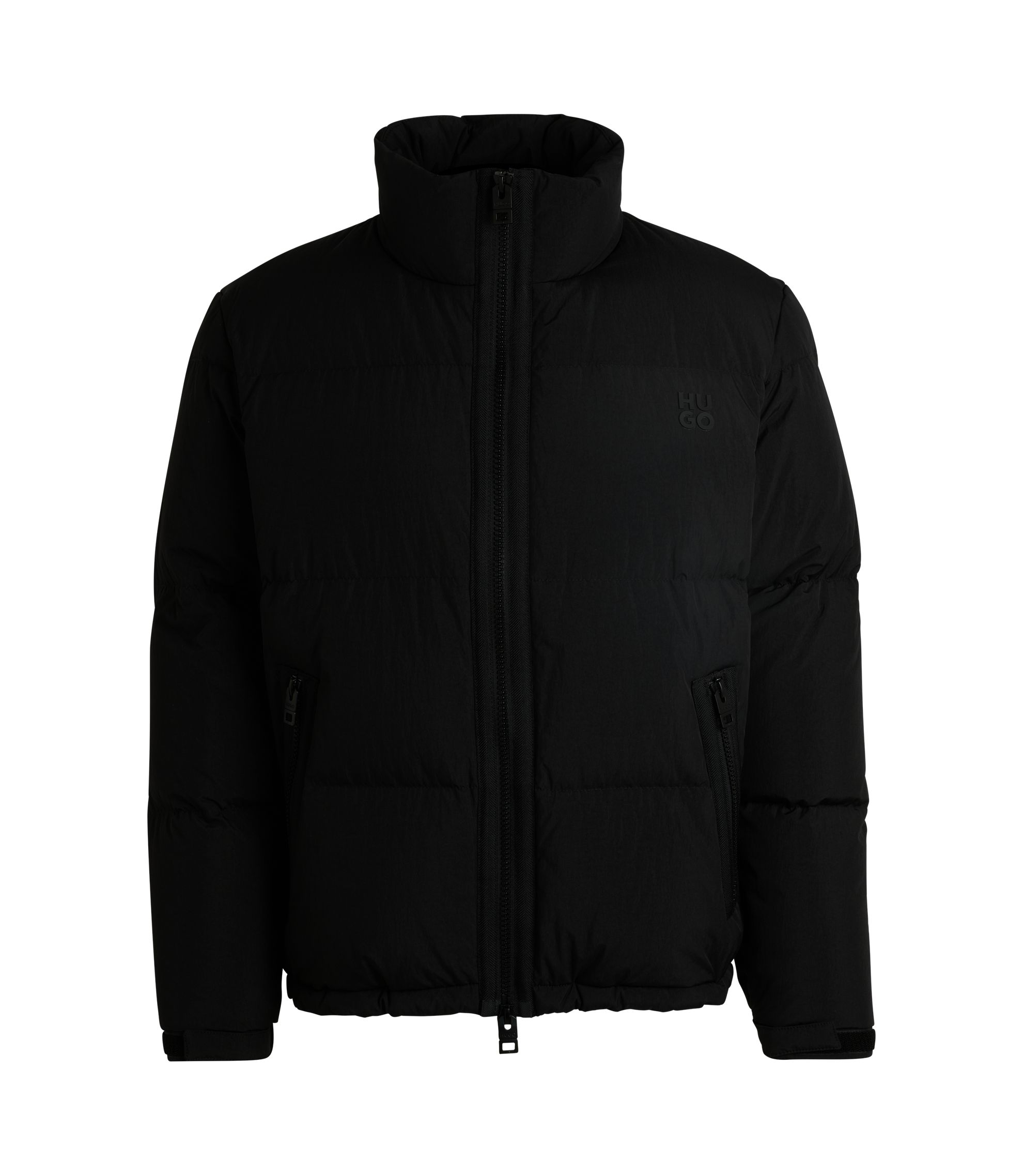 HUGOBOSS ダウンジャケット52 ブラック BOSS - Water-repellent down jacket with detachable hood - Black