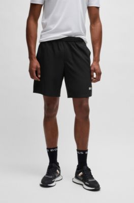 Shorts BOSS x Matteo Berrettini en tejido de secado r&aacute;pido, Negro
