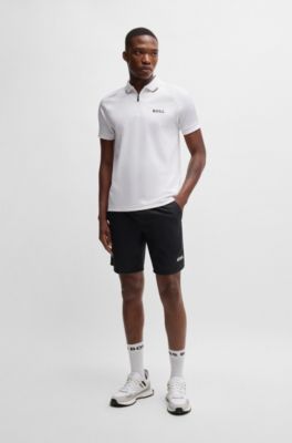BOSS x Matteo Berrettini shorts in quick-dry fabric, Dark Blue