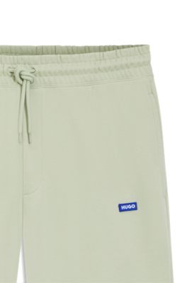 Regular-fit sweatpants in French-terry cotton, Light Green