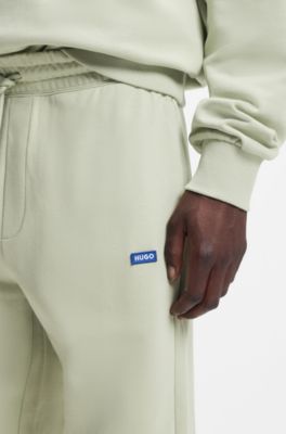 Regular-fit sweatpants in French-terry cotton, Light Green