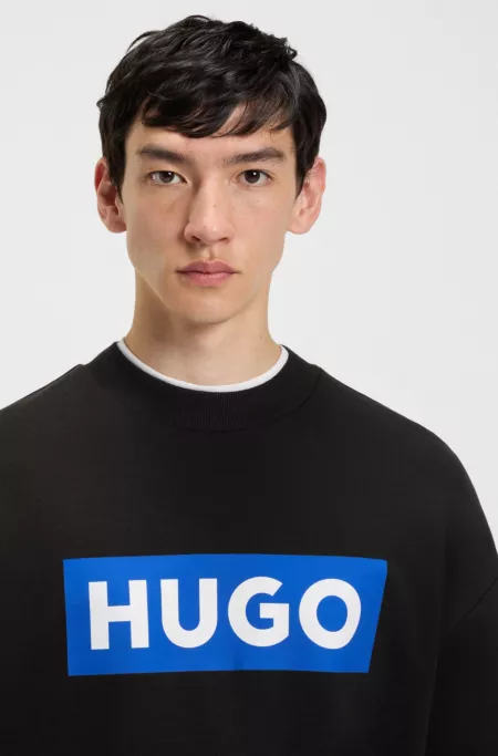 Logo-print sweatshirt in cotton terry