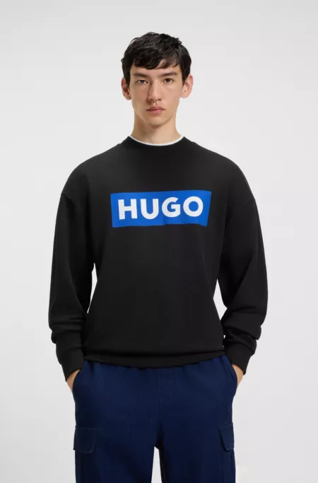 Logo-print sweatshirt in cotton terry