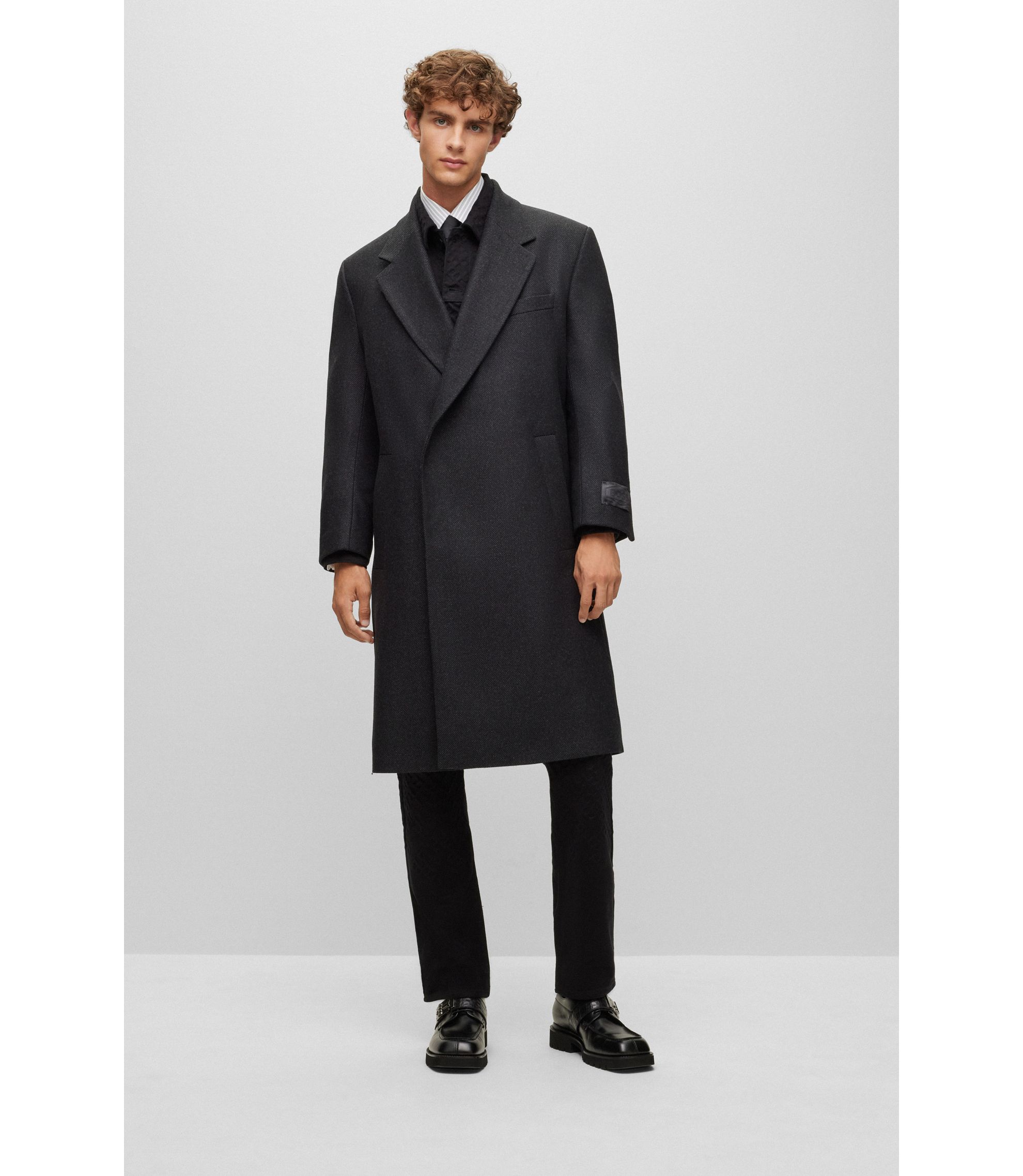 ボス　ウールコート HUGO BOSS ボスヒューゴボス HUGOBOSS コート H HIDE STANDUP