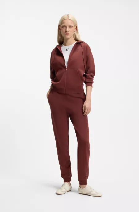Cotton-terry sweatpants with embroidered logo