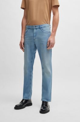 Slim-fit jeans blue mechanical-stretch denim
