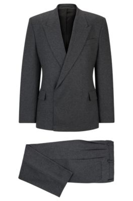Hugo Boss Two-piece Wool Suit In Grey