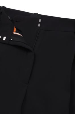 BOSS - Boot-leg trousers in stretch fabric - Black