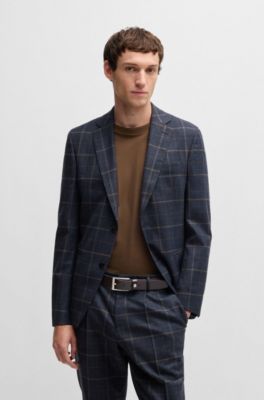 Italian-leather belt with Double B monogram keeper, Dark Brown