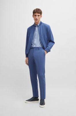 BOSS - Faux-leather trainers with plain and grained textures 