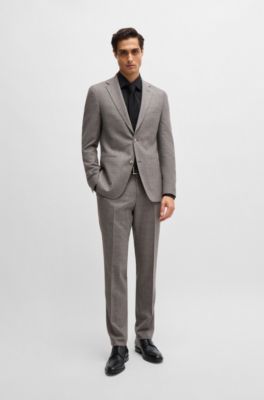 Zapatos derby de piel con detalle de costuras dobles en el empeine, Negro