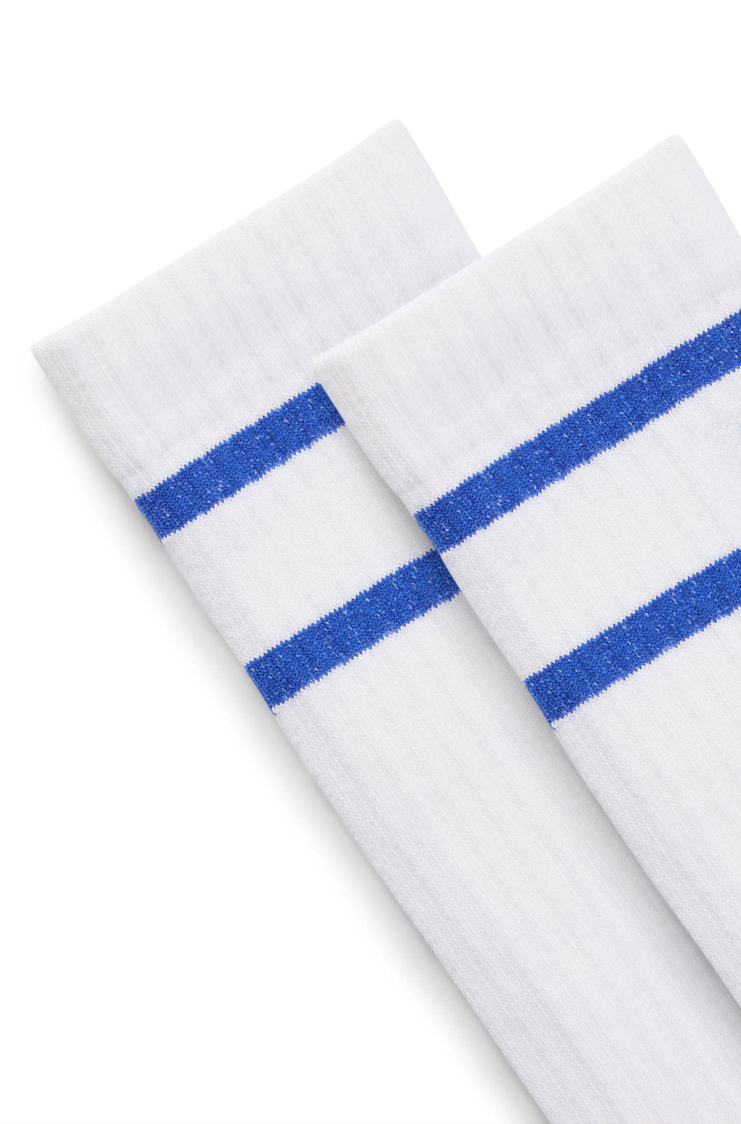 Two-pack of knee-high socks with stripes
