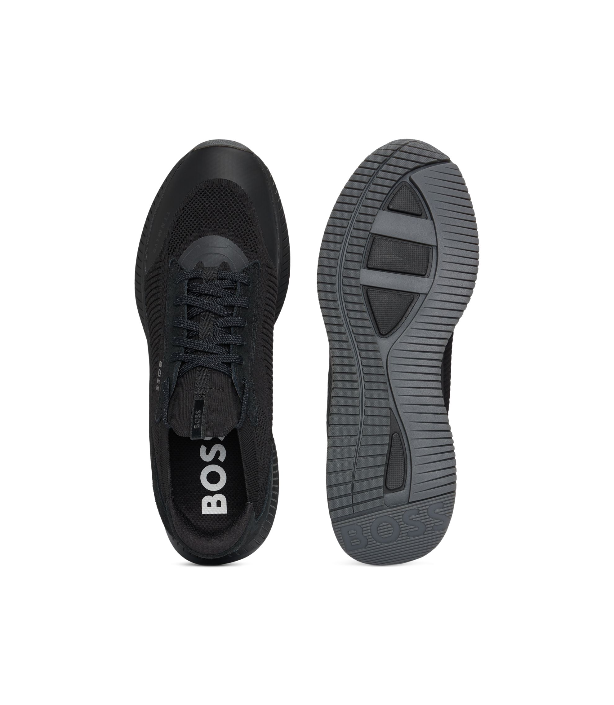 BOSS - TTNM EVO trainers with knitted uppers - Black