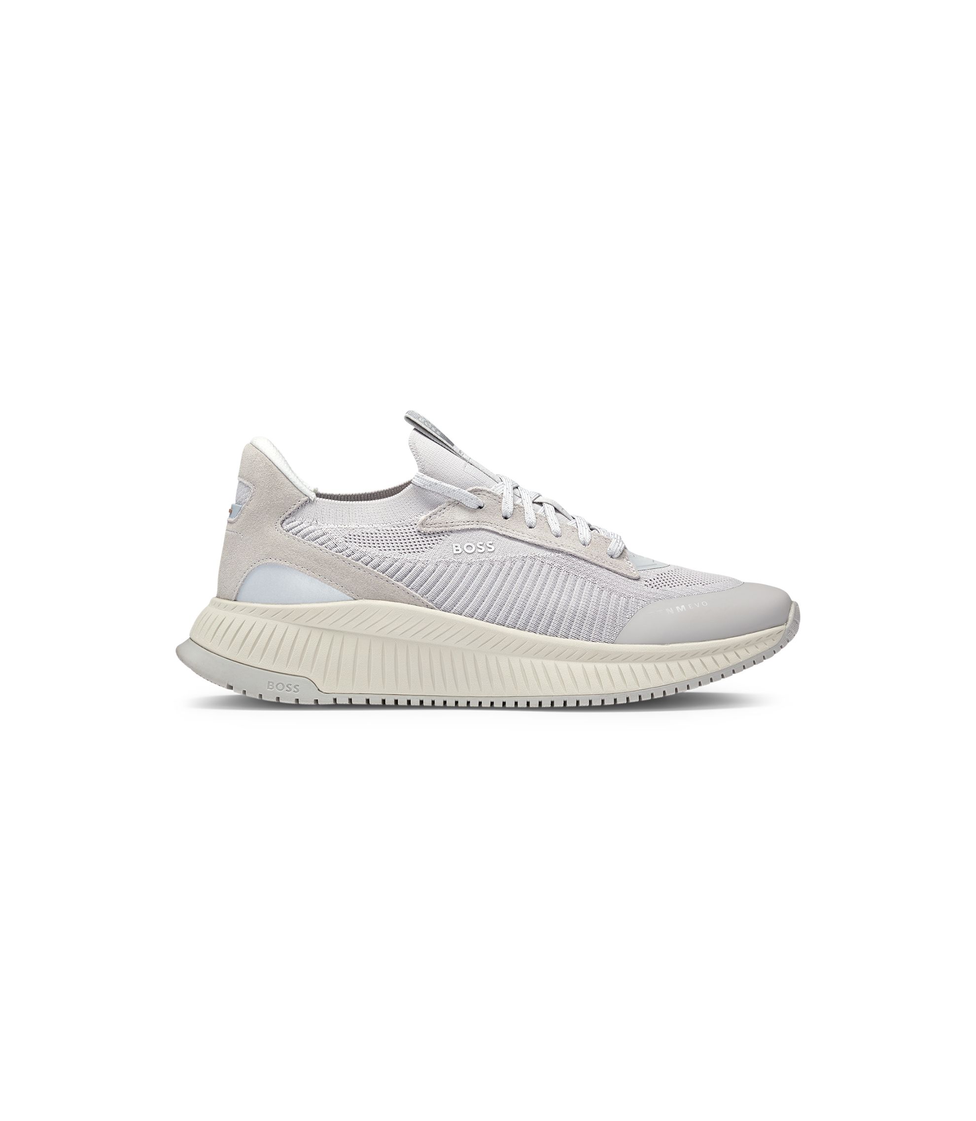 BOSS - TTNM EVO trainers with knitted uppers - Light Grey