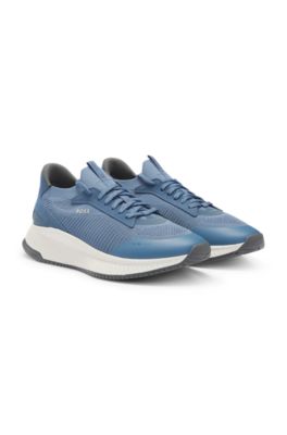 TTNM EVO trainers with knitted uppers, Light Blue
