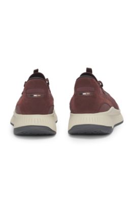 TTNM EVO trainers with knitted uppers, Dark Red