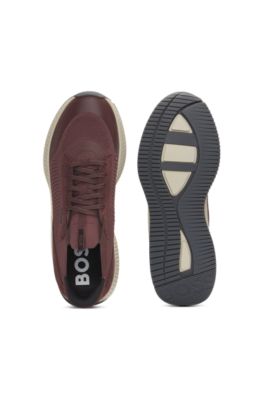 TTNM EVO trainers with knitted uppers, Dark Red