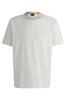 BOSS - Cotton-jersey T-shirt with logo detail