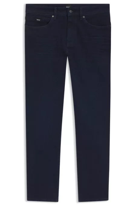 Blue slim-fit jeans in cashmere-touch denim