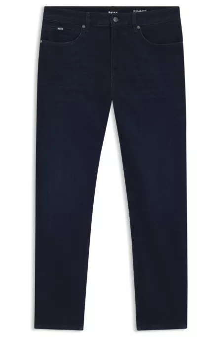 Maine Blue regular-fit jeans in cashmere-touch denim