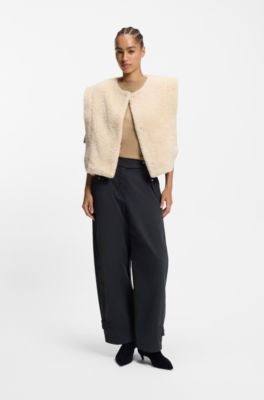 T-shirt Oversized Fit en coton &agrave; logo imprim&eacute; en relief, Marron