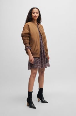 Ankle boots in suede and leather with side zip, Black