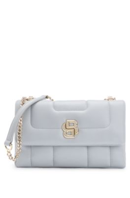 Shoulder bag with Double B monogram, Light Grey