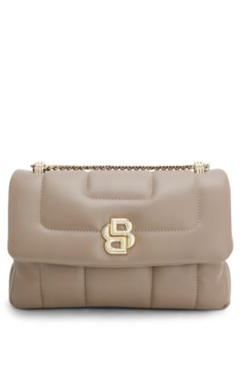 Shoulder bag with Double B monogram, Light Brown