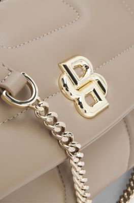 Shoulder bag with Double B monogram, Light Brown