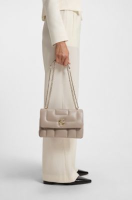 Shoulder bag with Double B monogram, Light Brown