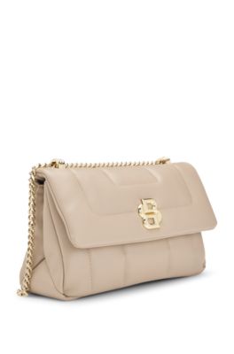 Shoulder bag with Double B monogram, Light Beige