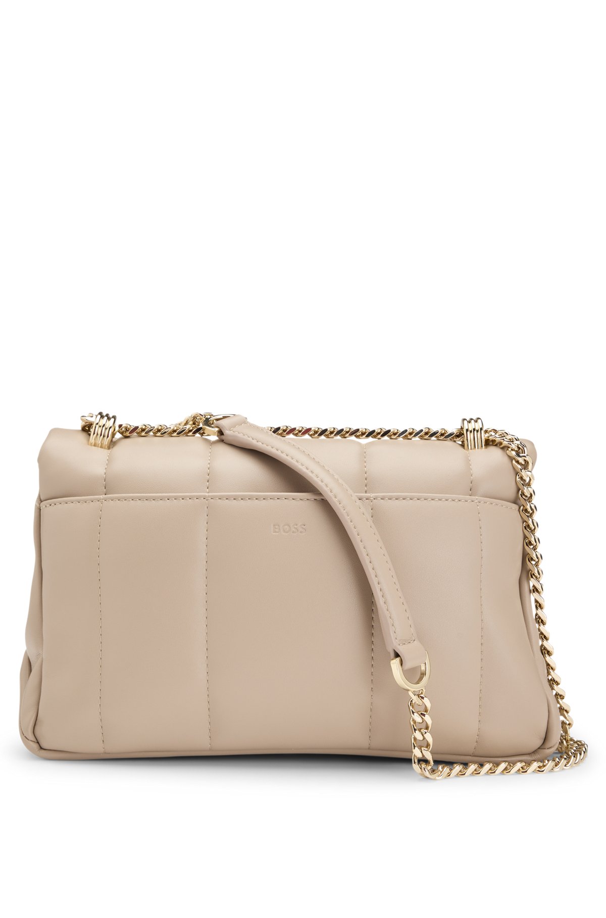 BOSS - Quilted shoulder bag with Double B monogram hardware BOSS - Quilted shoulder bag with Double B monogram hardware