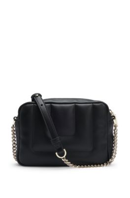 Quilted crossbody bag with Double B monogram hardware, Black