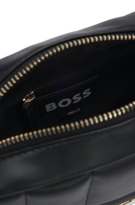 Quilted crossbody bag with Double B monogram hardware, Black