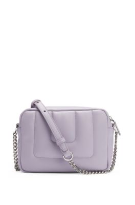 Quilted crossbody bag with Double B monogram hardware, Light Purple