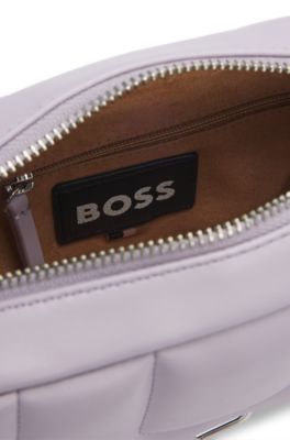 Quilted crossbody bag with Double B monogram hardware, Light Purple